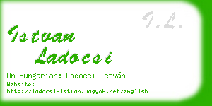 istvan ladocsi business card